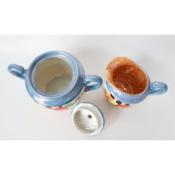 Vintage Luster Ware Teapot Creamer & Sugar With Lid Lusterware - Picture 3 of 8